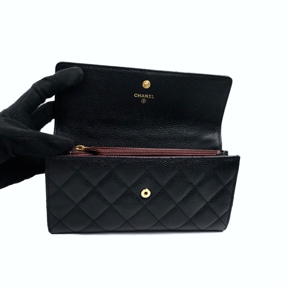 Chanel Caviar Noir Flap  Wallet - Picture 8 of 12